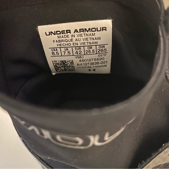 Nwot Under Armor Charged Bandit XC Spikeless Track Racing Shoe Black size 8 1/2 - Picture 11 of 12